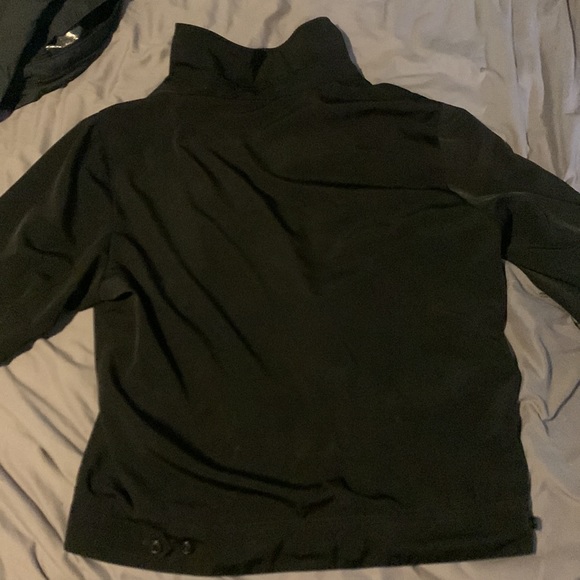 Concepts By Claiborne zip up poly tech sweater Large black - Picture 2 of 4